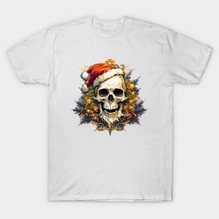 Christmas Celebration with a Skull Twist T-Shirt